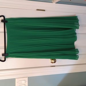 Vintage pleated chiffon midi skirt